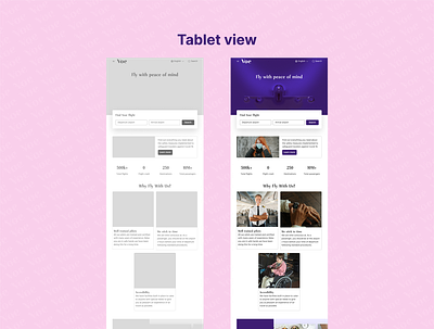 Voe(airline landing page)- Tablet view airline landing page airport landing page tablet ui tablet ui design tablet view ui ui design