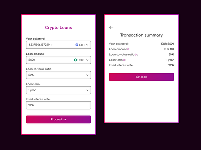 Lending app modal