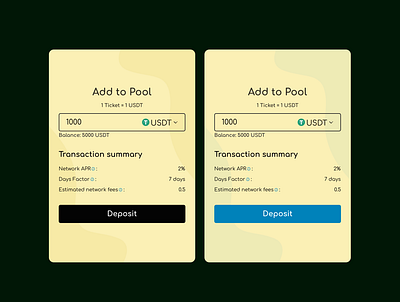 No-loss lottery dApp modal crypto modal pool crypto pool modal no loss lottery no loss lottery modal pool ui ui design