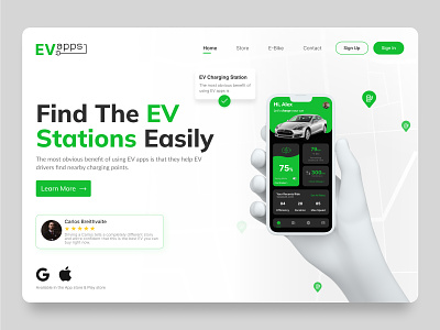 EV APPs - Find EV Stations Easily electricalvehicle ev apps ev charging station design ev-charge graphics design map design mockup