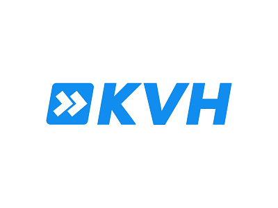 KVH Logo branding design icon logo minimal typography vector