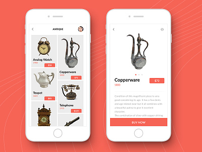 Antique Piece Collection app graphic design interaction design mobile app product displaying ui design uiux