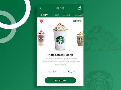 Starbucks Coffee Ui Practice flat flatdesign mobileui sport exercises sport ui sportui ui uidesign uiuxdesign