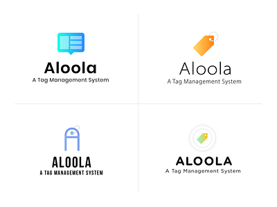 Aloola Logo design flat gradient logo logodesign