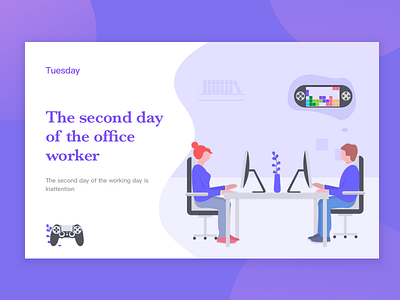 Working day - Tuesday illustrations ui