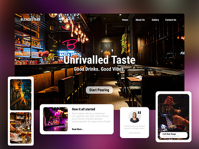 Blended Bar - Web UI Design