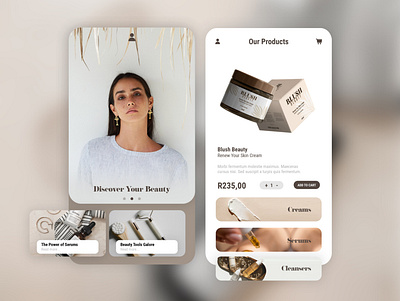 Discover Your Beauty - UI App Design adobe app branding design designer graphic design illustration logo photoshop typography ui uiuxdesign ux vector