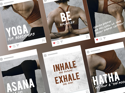 Social Media Content - Yoga adobe branding design designer graphic design photoshop social media