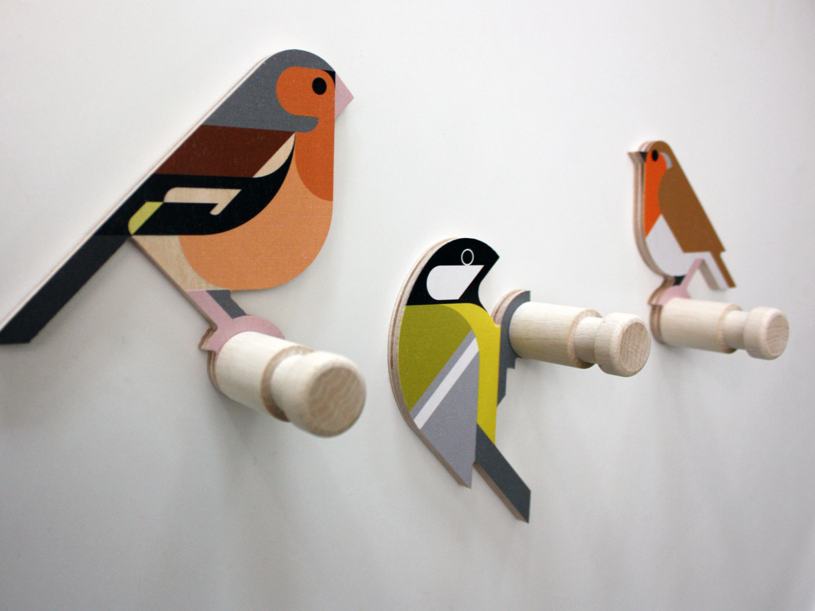Finch Great Tit And Robin Wall Hooks By Guus Van Zeeland On Dribbble