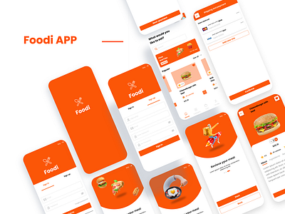 Foodi app (food delivery) ui design