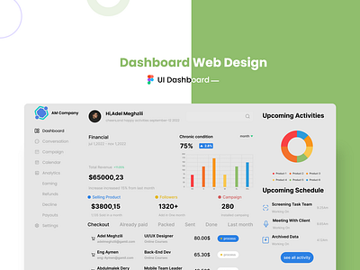 Dashboard web design (Ui design)