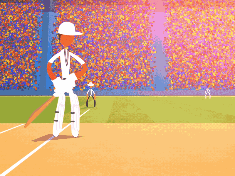 cricket match animation