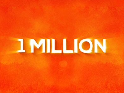 One Million Glow 2d aftereffects animation branding c4d colours design explainer video glow illustration illustrations india million motion graphics number one text animation typography vector
