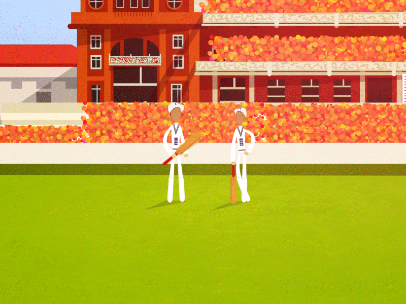Ready To Cricket 2d after affects aftereffects animation bat character cricket cricketteam design explainer video history illustration illustrations india lighting match sports spports stadium testmatch