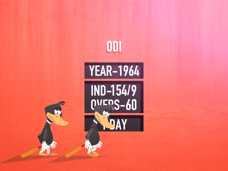 Oops Duck Out 2d after effect after effects animation aftereffects animation bat batsman cartoon cricket design duck explainer video gif illustration india match odi out scoreboard sports