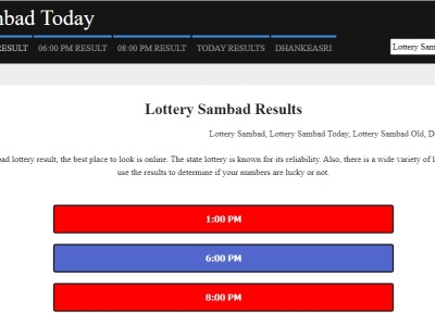 Lottery Sambad Today lottery