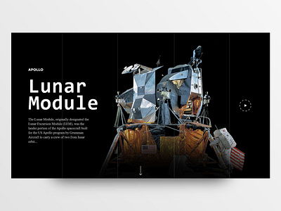 Landing Page apollo design landing page lunar nasa ui ux webdesign