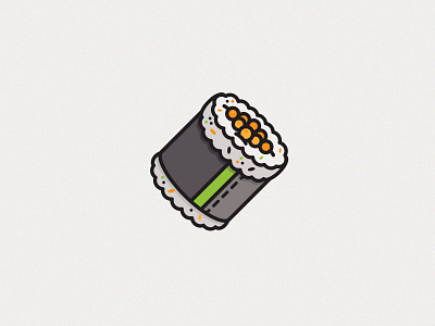 <3 Sushi colour icon lines sushi