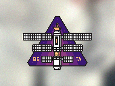 Mission Badge badge beta mission purple space