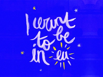 I want to be in EU cobalt eu lettering referendum