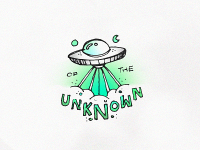 Of The Unknown hand illustration of the ufo unknown