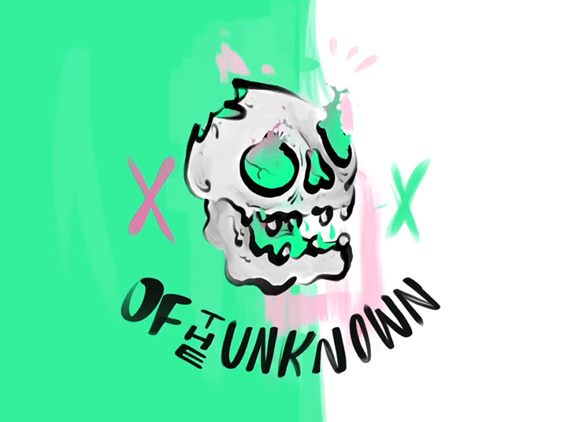 OTU Skull - V2 mess motion of procreate skull the unknown