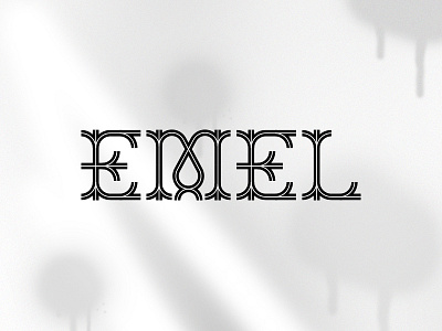 EMEL emel lettering logotype paint type vector