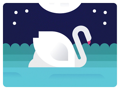 Swan colour flat geometric night swan sweating