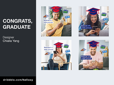 Congrats, graduate branding design graphic design social media typography