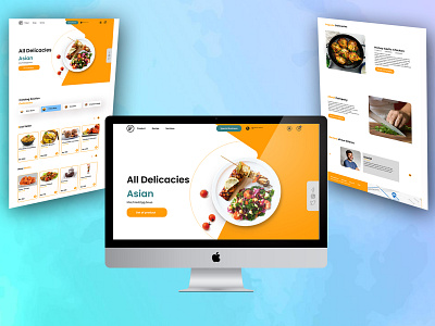 FOOD WEBSITE UI DESIGN app branding conceptual logo design digital art graphic design icon illustration landing page logo logo design manipulation digital art minimal typography ui ui ux ux vector website design