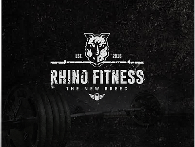 Rhino Fitness branding fitness graphic design logo rhino