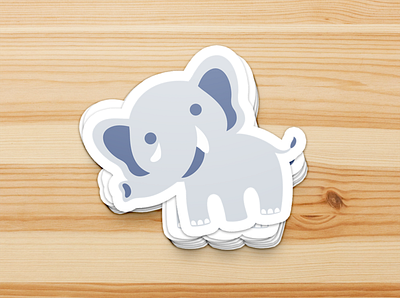 simple elephant pictures animation branding graphic design logo motion graphics sticker