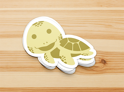 simple turtle image animation branding graphic design illustration ilu logo sticker