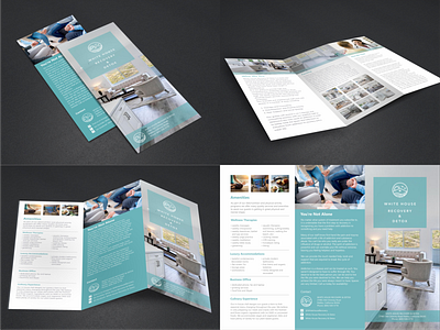 brochure design White House recovery & Detox branding brochure design graphic design logo