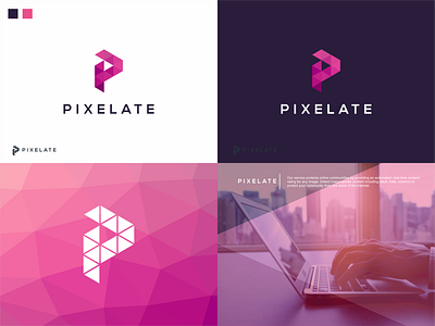 Logo Pixelate branding design graphic design logo typography vector