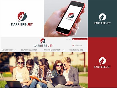 Logo Karriere-Jet branding design graphic design illustration logo typography vector