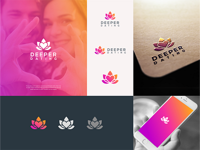 Deeper Dating_logo animation branding design graphic design illustration logo typography ui ux vector