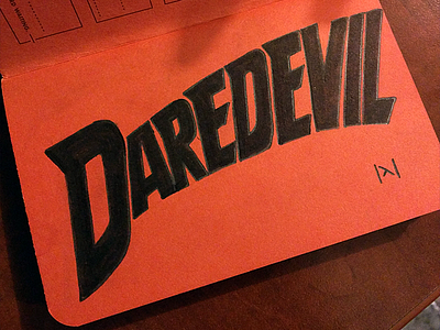 Freehand Daredevil black daredevil fear freehand justice red typography