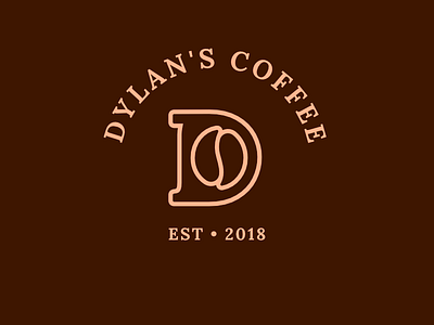 Dylans Coffee | Day 6 #dailylogochallenge brown caffeine coffee dailylogochallenge