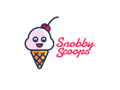 Snobby Scoops | Day 27 #dailylogochallenge dailylogo dailylogochallenge icecream