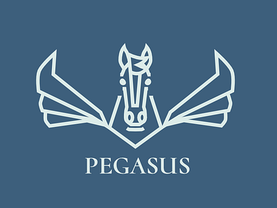 Pegasus | Day 43 #dailylogochallenge architecture dailylogochallenge pegasus