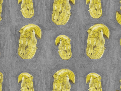 Crocodiles snuggling drawn hand hands illustration pattern patternproject