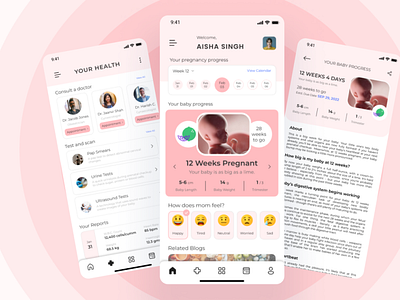 Pregafy - Pregnancy Tracker App UI