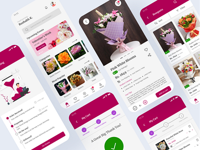 Pankhadio - Flower Buying App UI