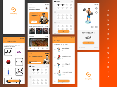 Strenghtify - Home Gym UI