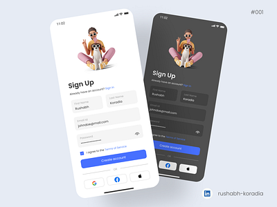 Daily UI 001 - Sign Up Page