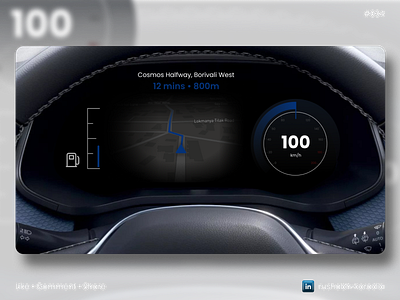DailyUI 034 - Car Interface car interface car interface ui design car ui car user interface daily ui challenge dailyui dailyui car interface dailyui challenge dailyui day 34 day 34 car interface day 34 dailyui design design inspiration petrol indicator rushabh koradia rushabh ui speed limit ui ui design ui inspiration