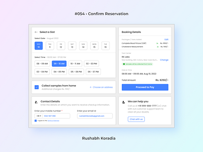 DailyUI 054 - Confirm Reservation