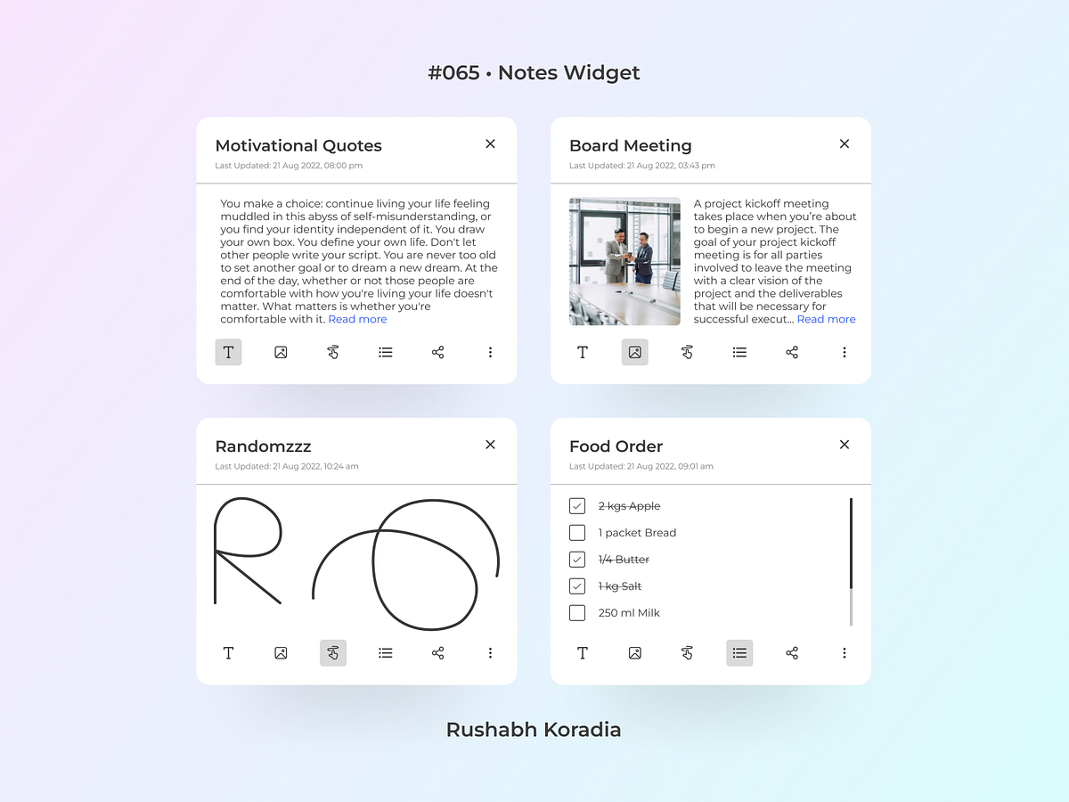 Notes UI designs, themes, templates and downloadable graphic elements ...
