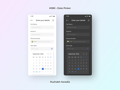 DailyUI 080 - Date Picker